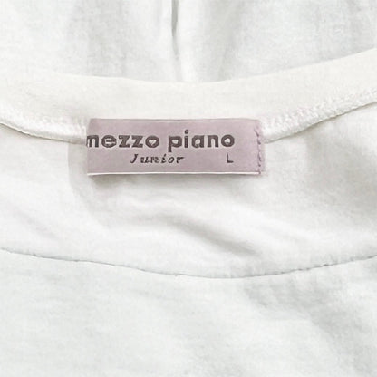 mezzo piano メゾピアノ 半袖Tシャツ シースルーシャツ 重ね着 子供服 女の子 160 ホワイト グリーン