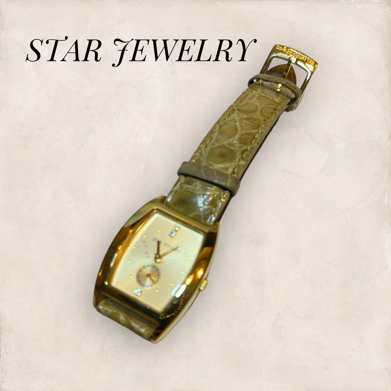 【美品・動作未確認】STAR JEWELRY スタージュエリー 腕時計 ocher 202406-0247