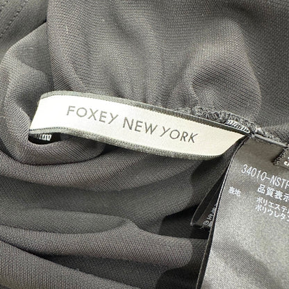 【目立った傷や汚れなし】FOXEY NEWYORK フォクシーニューヨーク ノースリーブトップス 34010-NSTFG201L/38 ブラック