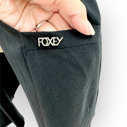 【目立った傷や汚れなし】FOXEY フォクシー カーディガン サイズ42 ブラック