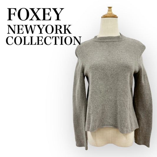 【目立った傷や汚れなし】FOXEY NEWYORK COLLECTION フォクシーニューヨーク トップス ニットセーター 40/レディース グレー