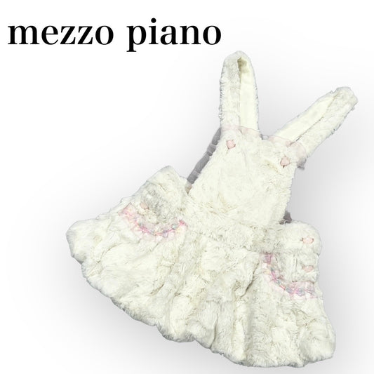 mezzo piano メゾピアノ ジャンパースカート スカート 女の子 子供服 90 ホワイト レース　