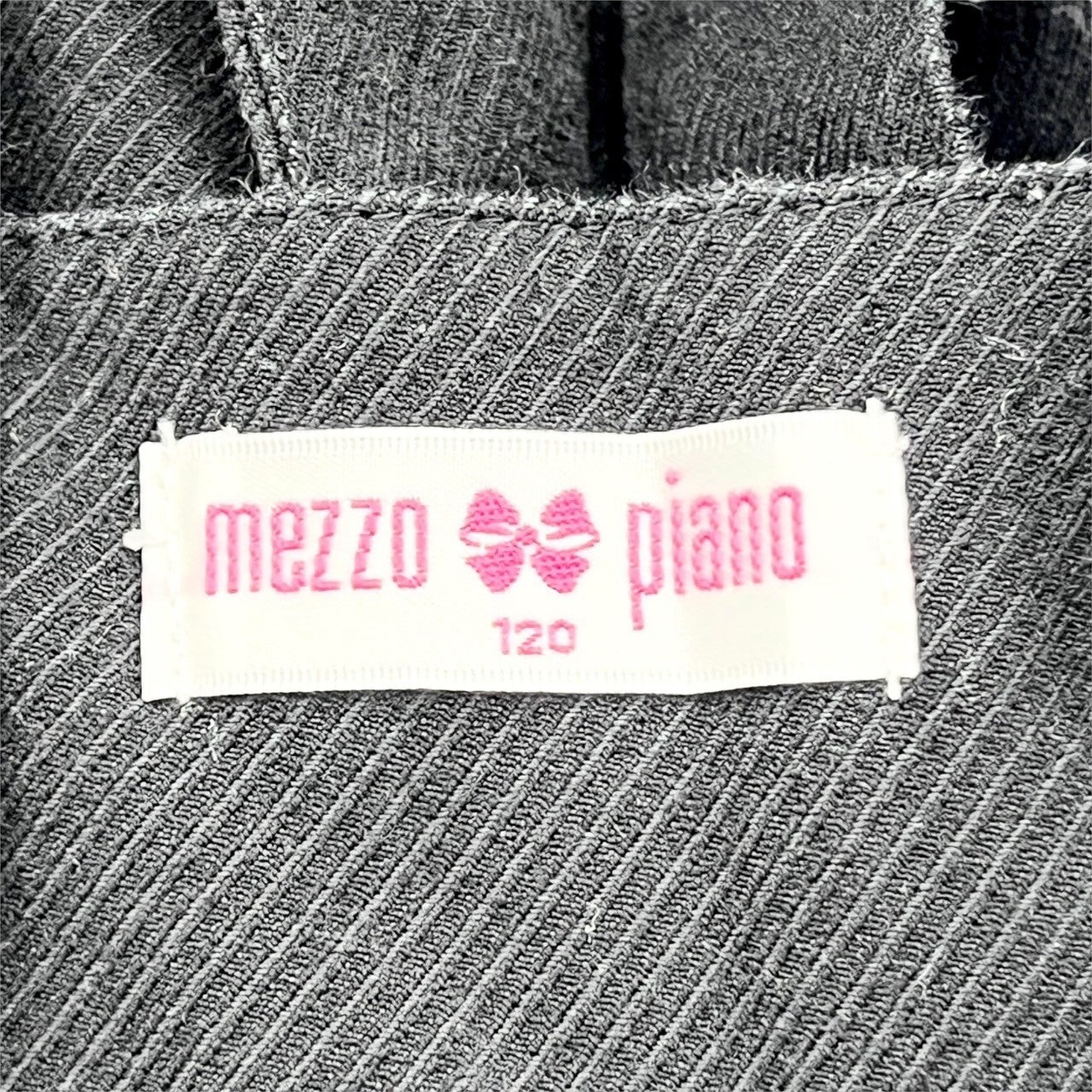 mezzo piano メゾピアノ つりスカート ジャンパースカート スカート 女の子 子供服 ブラック ロゴ 120