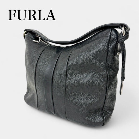 FURLA フルラ ワンショルダーバッグ トートバッグ  レザー ブラック