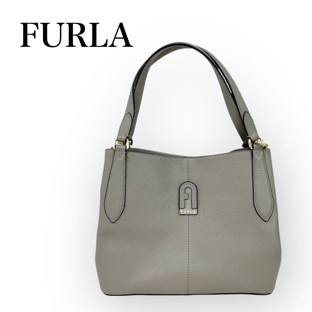 FURLA フルラ  2way ハンドバック レザー グレージュ　