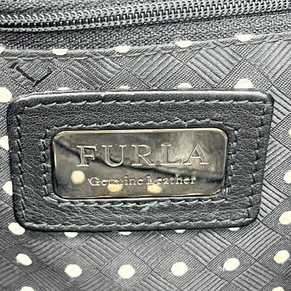 FURLA フルラ ハンドバック トートバッグ 肩がけバック ブラック クロコ調　