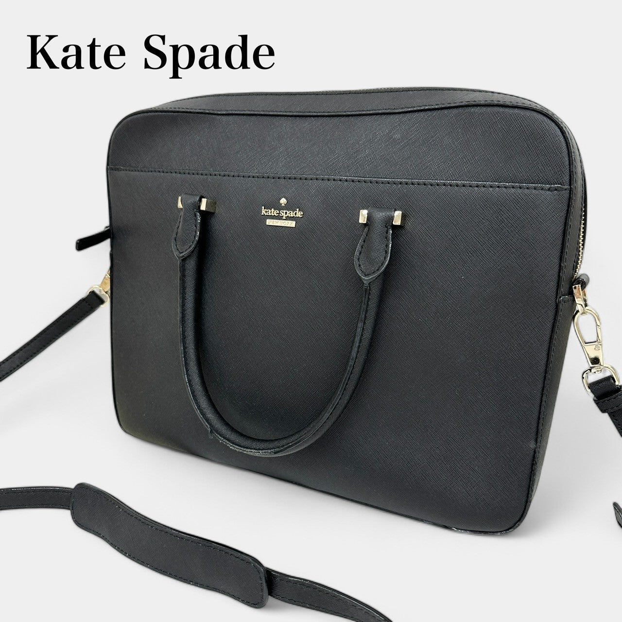 kate spade ケイトスペード 2way ビジネス ショルダーバッグ ブラック