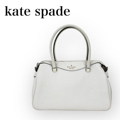 kate spade ケイトスペード 2way ハンドバッグ ショルダーバッグ ホワイト レザー