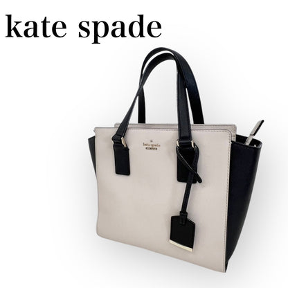 kate spade ケイトスペード 2way ハンドバッグ ショルダーバッグ ピンクブラック バイカラー レザー