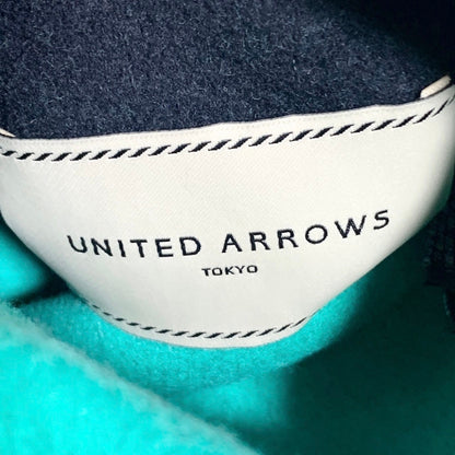 UNITED ARROWS ユナイデッドアローズ  コート ノーカラーコート アウター リバーシブル ネイビー グリーン 紺 緑 サイズ36 ウール100% 202406-0306