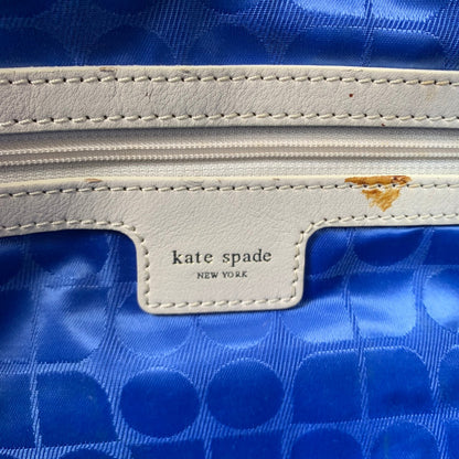 傷や汚れあり】kate spade&nbsp;new york ケイトスペードニューヨーク ハンドバック ドット柄 ホワイト×ブルー 白×水色 202401-1100