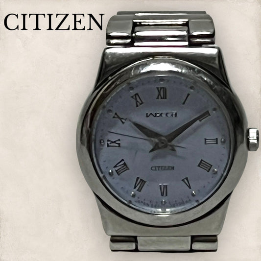 【少しくすみ傷あり動作未確認】CITIZEN シチズン　Wicca　アナログ　腕時計 シルバー ブルー 5930-L20735 202408-0490