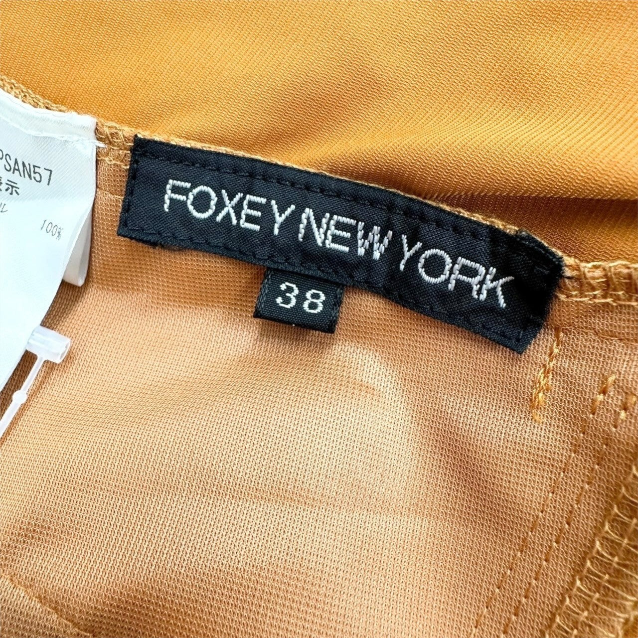 FOXEY NEWYORK ノースリーブ フレアワンピース サイズ38 オレンジ