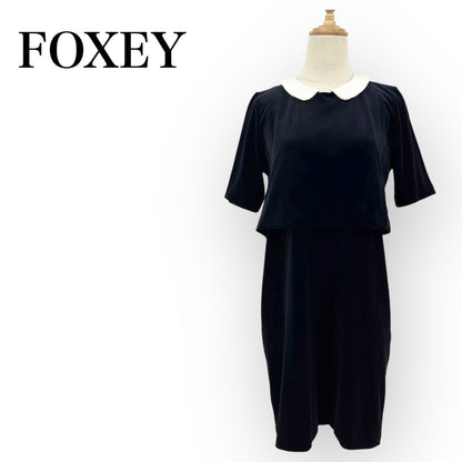 【目立つ傷や汚れあり】FOXEY フォクシー ワンピース サイズF ネイビー