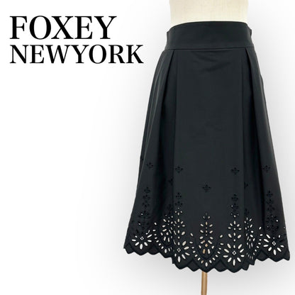 【目立つ傷や汚れなし】FOXEY NEWYORK フォクシーニューヨーク スカート ブラック サイズ40