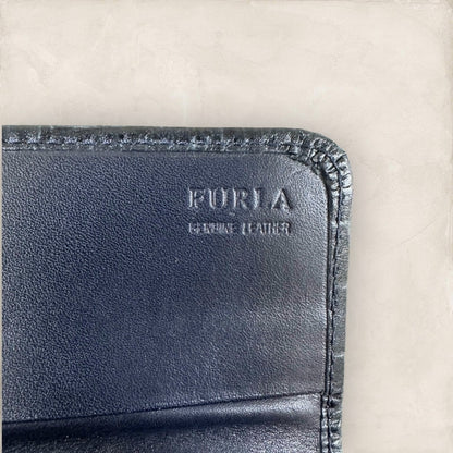 【美品】FURLA フルラ ロングウォレット レザー クロコダイル 黒 ブラック 202406-2016