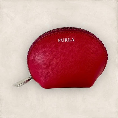 【極美品】FURLA フルラ ミニポーチ 赤202406-2026