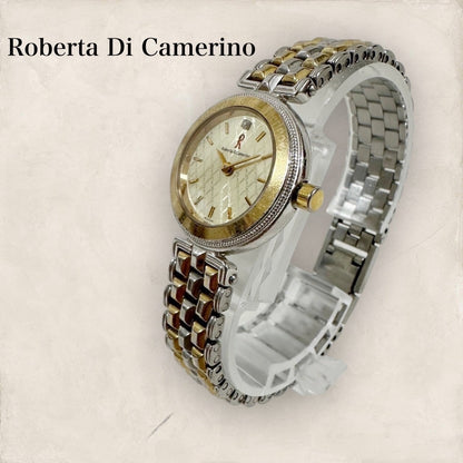 【やや傷あり】ROBERTA DI CAMERINO ロベルタディカメリーノ ゴールド シルバー　腕時計 クォーツ ウォッチ 202406-2043