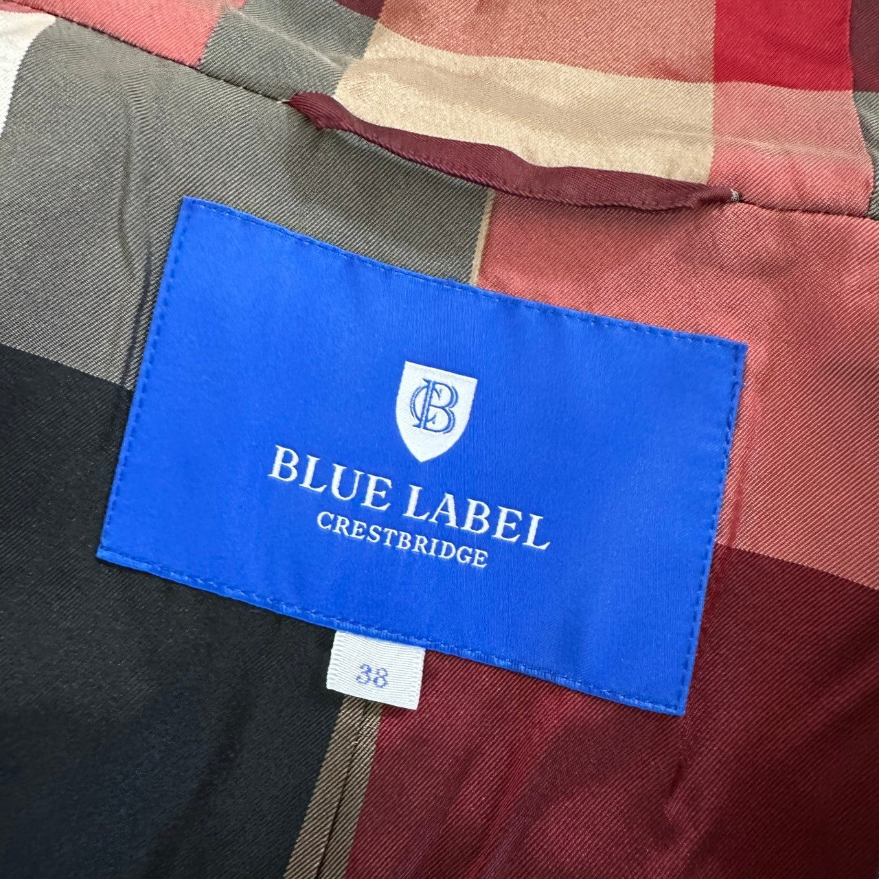 【多少の使用感あり】BLUE LABEL ブルーレーベル CRESTBRIDGE  クレストブリッジ フーディダッフルコート サイズ38 ベージュ 202406-0117