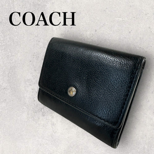 【訳あり】coach コーチ コインケース ミニ財布 ブラック 黒  202406-0128