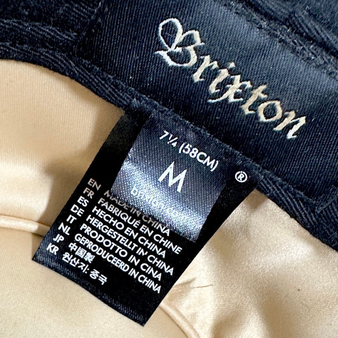 【美品】BRIXTON ブリクストン メンズ ポークパイハット サイズM 黒 ブラック 202406-0114