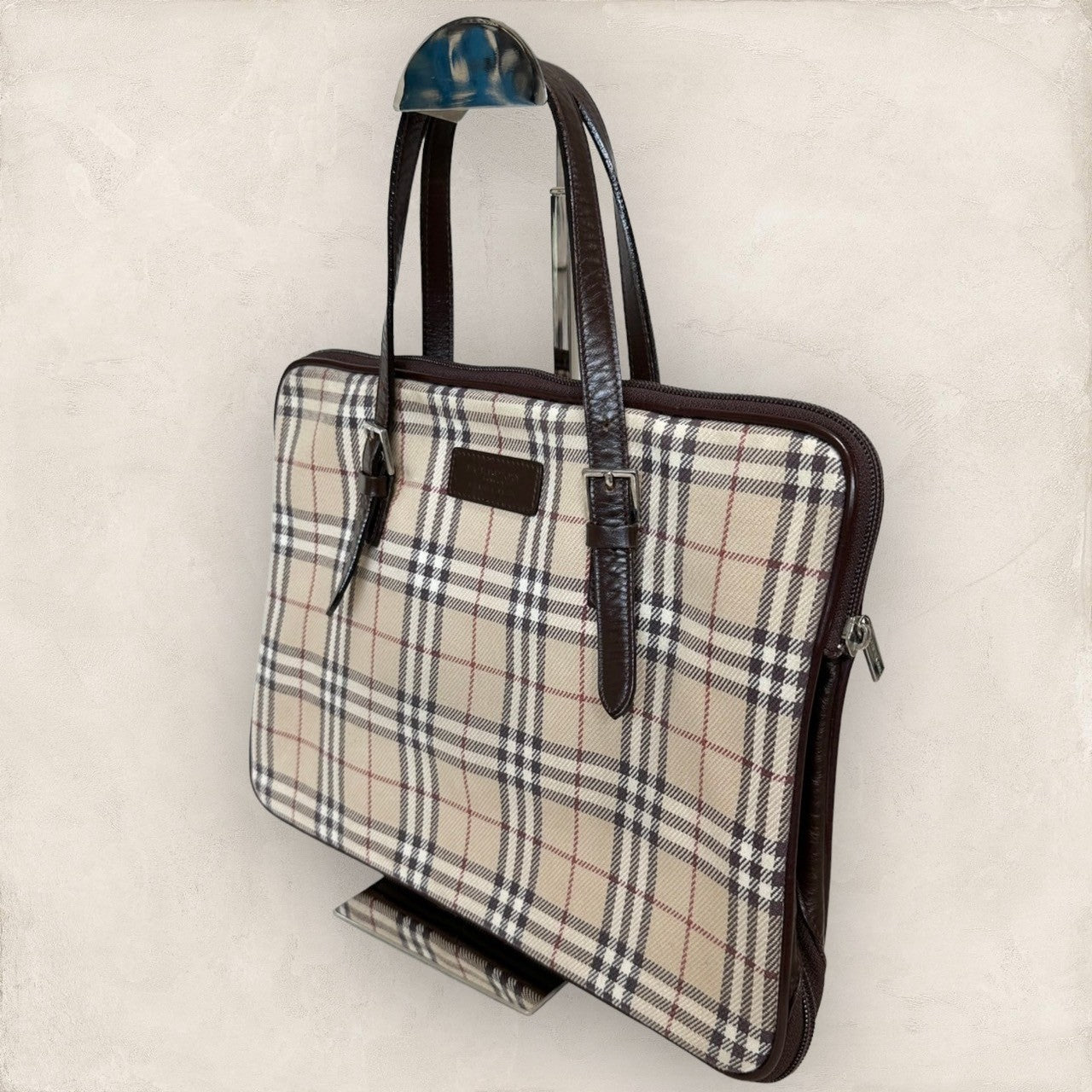 【美品】BURBERRY バーバリー ノバチェック キャンバス×レザー ２WAY ハンドバッグ  202406-2008