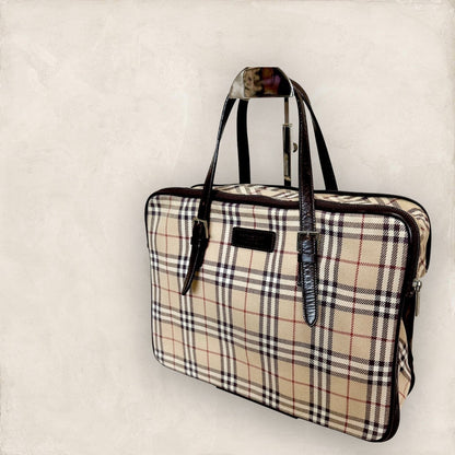 【美品】BURBERRY バーバリー ノバチェック キャンバス×レザー ２WAY ハンドバッグ  202406-2008