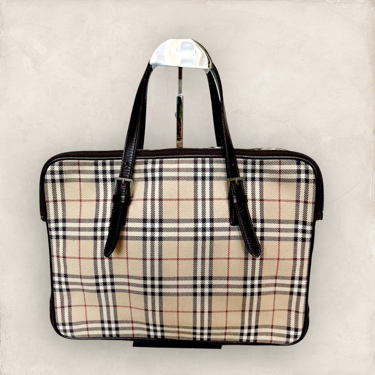 【美品】BURBERRY バーバリー ノバチェック キャンバス×レザー ２WAY ハンドバッグ  202406-2008