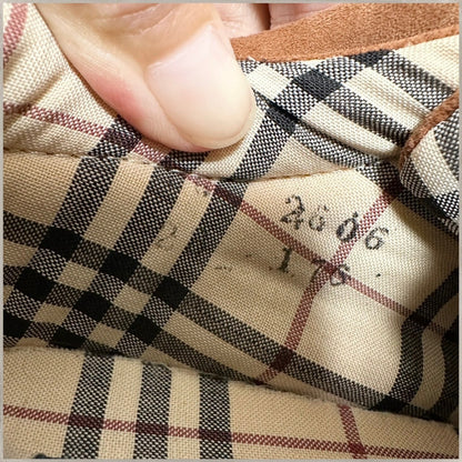 【使用感と汚れあり】BURBERRY バーバリー スエード シューレース ノバチェック スニーカー 靴  茶色 ブラウン サイズ23cm 202406-2115