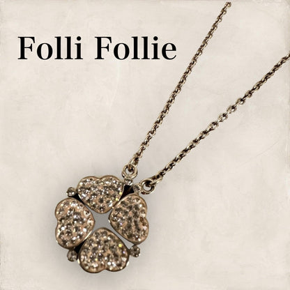 【箱付き・美品】Folli Follieフォリフォリ クローバーモチーフ２wayネックレス ピンクゴールド 202406-2093