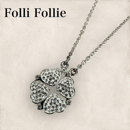 【箱付き・美品】Folli Follieフォリフォリ クローバーモチーフ２wayネックレス シルバー202406-2092