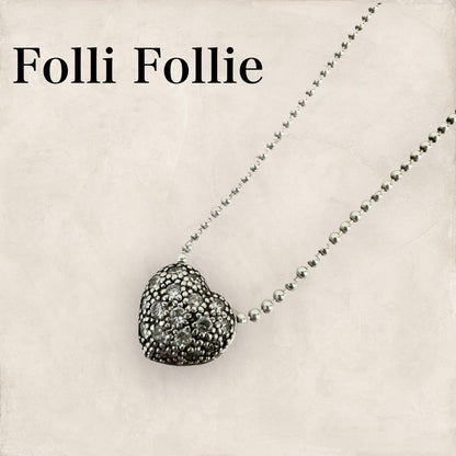 【美品】Folli Follie フォリフォリ ハートモチーフ２way ネックレス シルバー 202406-2097