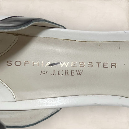 【やや使用感あり】SOPHIA WEBSTER ソフィア・ウェブスター J.CREW  Jクルー パンプス ホワイト ブラック ネイビー 白 黒 紺 サイズ38 202406-0207