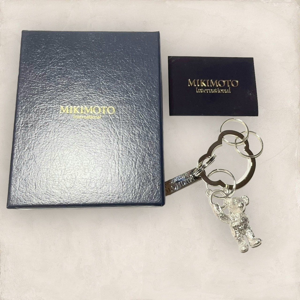 【未使用に近い・箱付き】MIKIMOTO ミキモト 熊キーリング シルバー 202406-0277