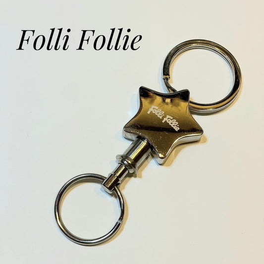 【目立った傷や汚れなし】Folli Follie フォリフォリ キーリング キーホルダー シルバー 202406-0266