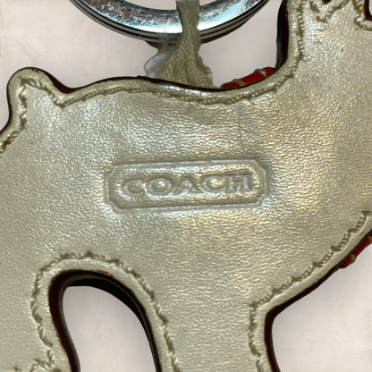 【やや傷や汚れあり】COACH コーチ キーリング キーホルダー 犬デザイン シルバー  202406-0287