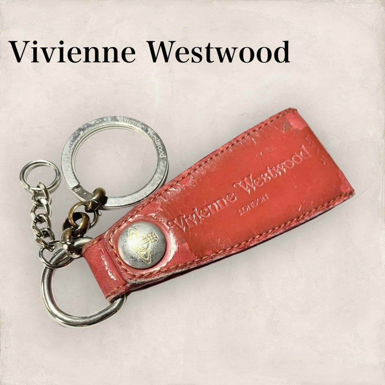 【訳あり】Vivienne Westwood ヴィヴィアンウエストウッド キーリング オレンジ 202406-0275