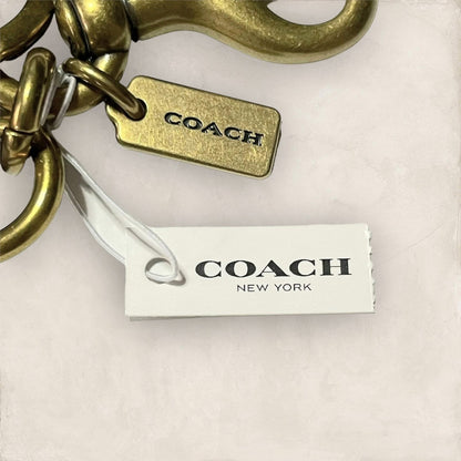 【未使用】COACH コーチ book型キーホルダー キーリング ゴールド 202406-0272