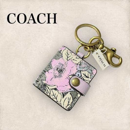 【未使用】COACH コーチ book型キーホルダー キーリング ゴールド 202406-0272