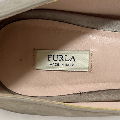 【目立つ傷や汚れなし】FURLA フルラ パンプス グレージュ スエード サイズ38 1/2 202406-0220