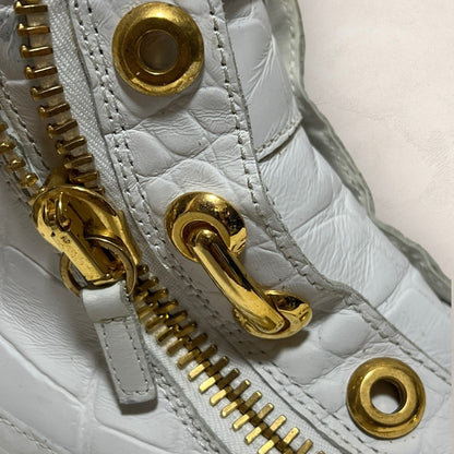 【少し使用感あり】GIUSEPPE ZANOTTI ジュペッゼザノッティ ハイカットスニーカー ホワイト ゴールド 白 サイズ39　202406-0222