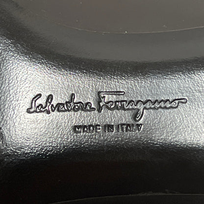 【使用感あり】Salvatore Ferragamo  サルバトーレフェラガモ パンプス ブラック 黒 シルバー金具 サイズ5 202406-0194