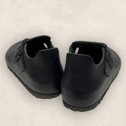 【美品】BIRKENSTOCX ビルケンシュトック コルク製のフットベッド サンダル ブラック 黒 サイズ39 202406-0201