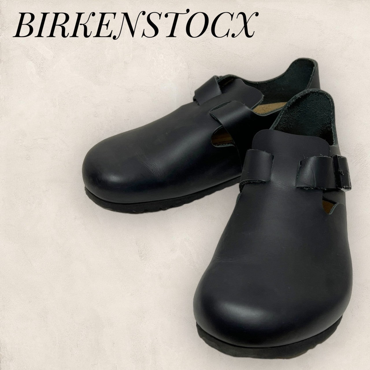 【美品】BIRKENSTOCX ビルケンシュトック コルク製のフットベッド サンダル ブラック 黒 サイズ39 202406-0201