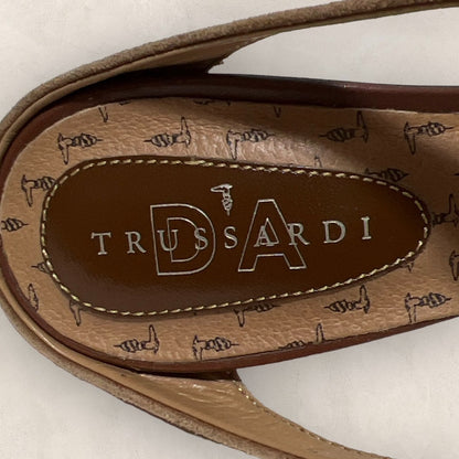 【美品・専用箱あり】TRUSSARDI トラサルディ サンダル スエード風 ブラウン 茶色 サイズ23 専用箱あり 202406-0204