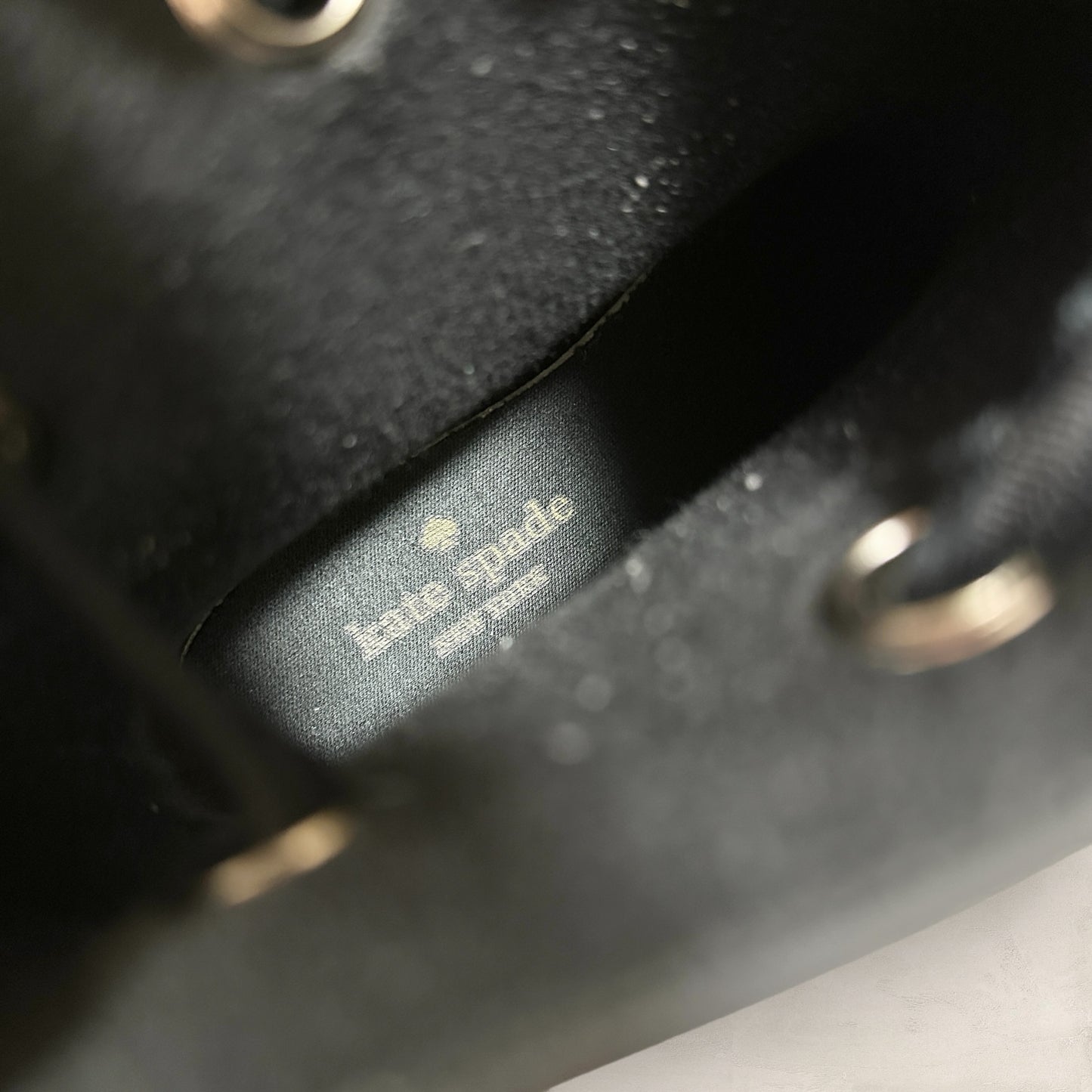 【傷スレあり】KATE SPADE NEW YORK ケイトスペード ニューヨーク ブーツ レインブーツ リボン エナメル ブラック 黒 サイズ7 202406-0176