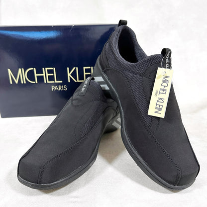 【タグ付き・箱付き】MICHEL KLEIN ミッシェルクラン 靴 スリッポン スニーカー ローカット ブラック 黒 サイズ39/24.5 202406-0185