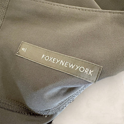 【美品】FOXEY NEW YORK フォクシーニューヨーク フレアスカート 黒 ブラック 40 202406-0159