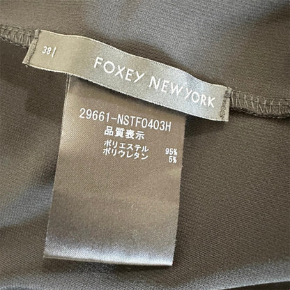 【美品】FOXEY NEW YORK フォクシーニューヨーク オフショルダーワンピース 黒 ブラック 38 202406-0160