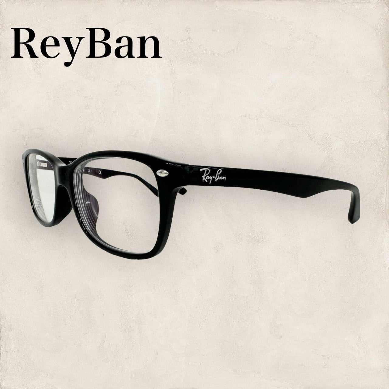 【広がりあり】ReyBan レイバン メガネ 眼鏡 ブラック 黒 RB 5228F 2000 202406-0353